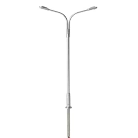Atlas N Scale Double Arm LED Streetlight, Silver & Cool White, 3PK ATL70000154